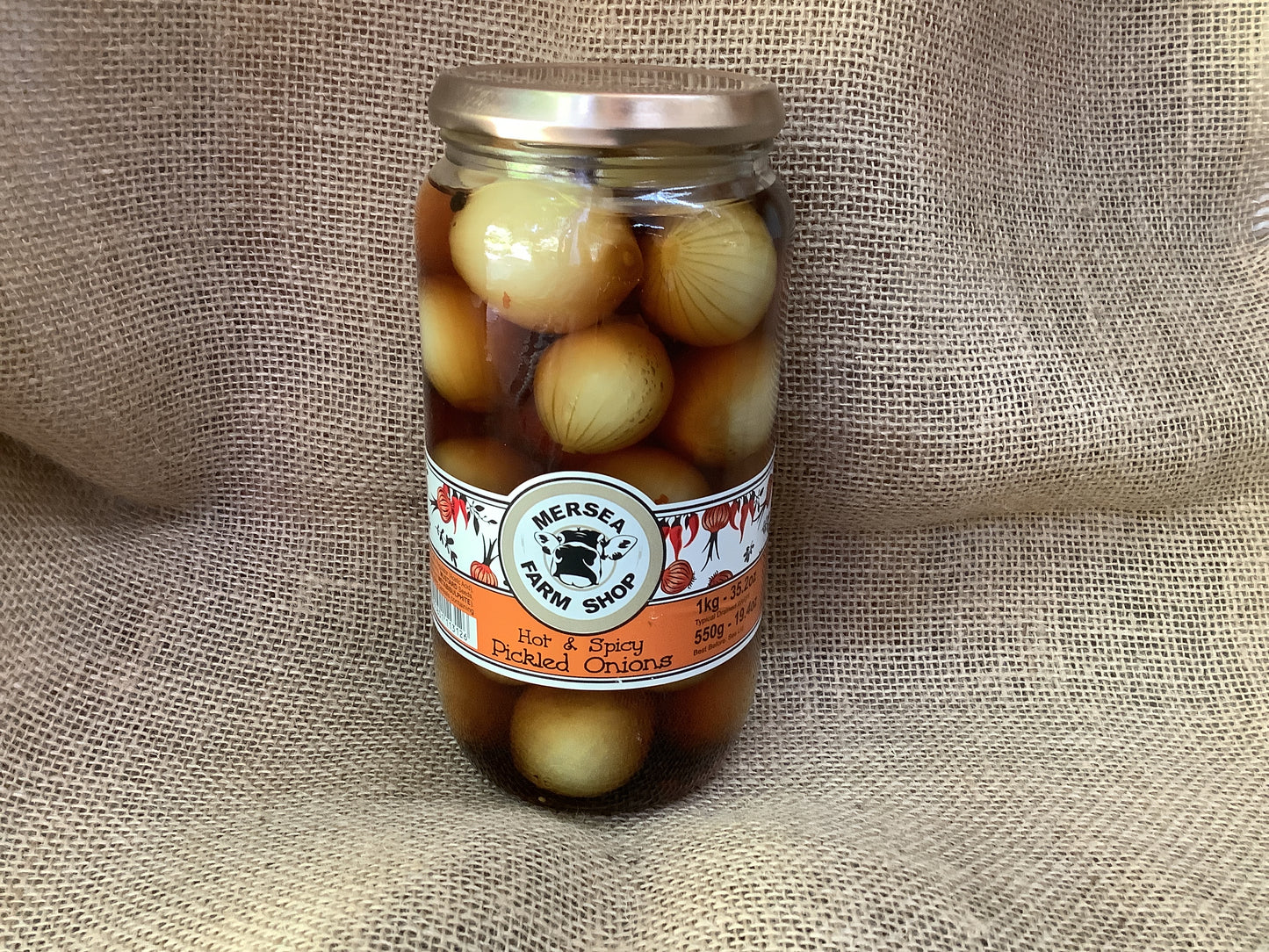 Mersea Farm Shop, Hot & Spicy Pickle Onion’s 1kg