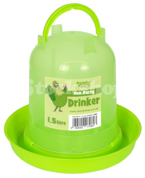 Stockshop Hen Party Poultry Drinker 1.5L Green