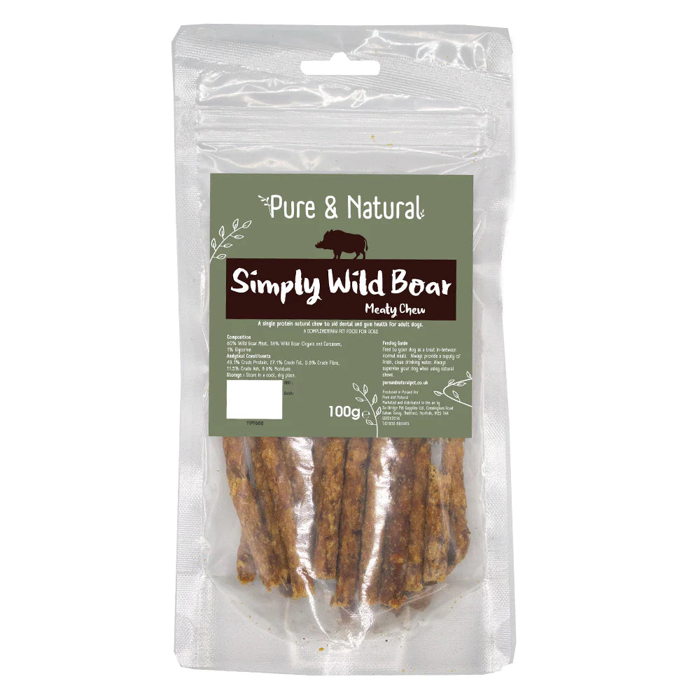 Pure & Natural Simply Wild Boar Chew 100g
