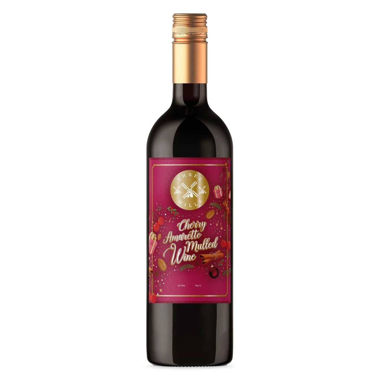 Three Mills Cherry & Amaretto Mulled Wine 750ml