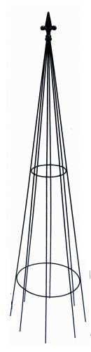 Metal Obelisk Round 1.38m Black