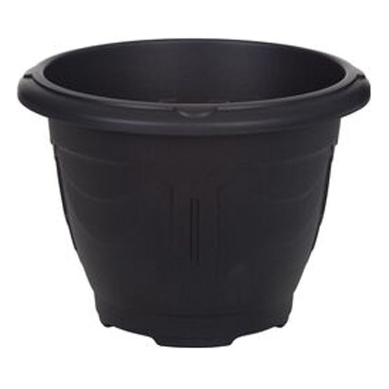Whitefurze Venetian Planter Round - Black 33cm