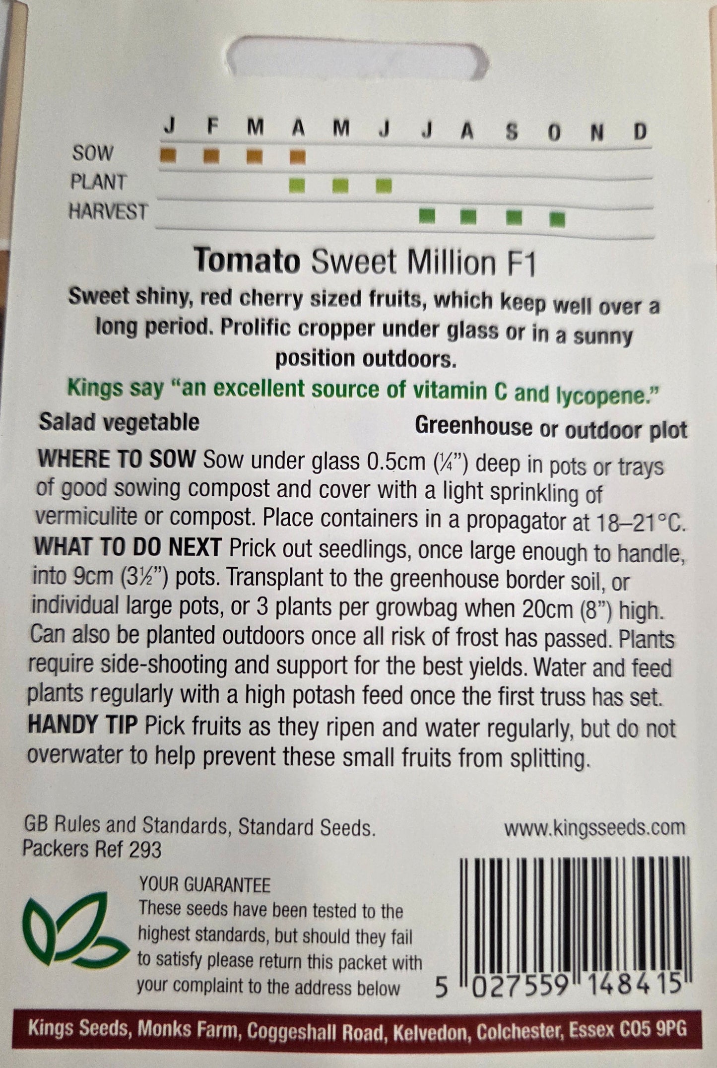 Kings Seeds Tomato Sweet Million F1