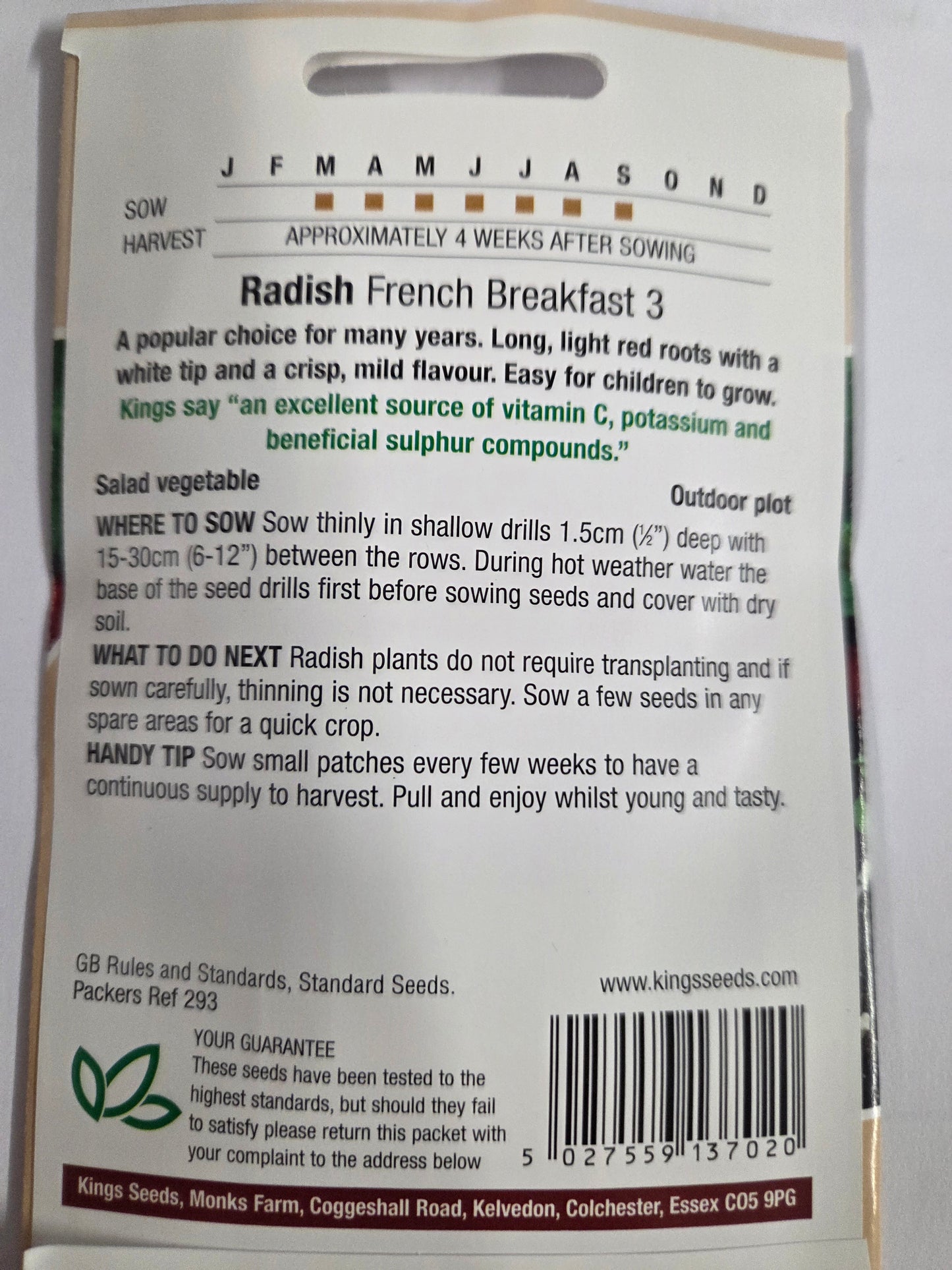 Kings Seeds French Breakfast 3