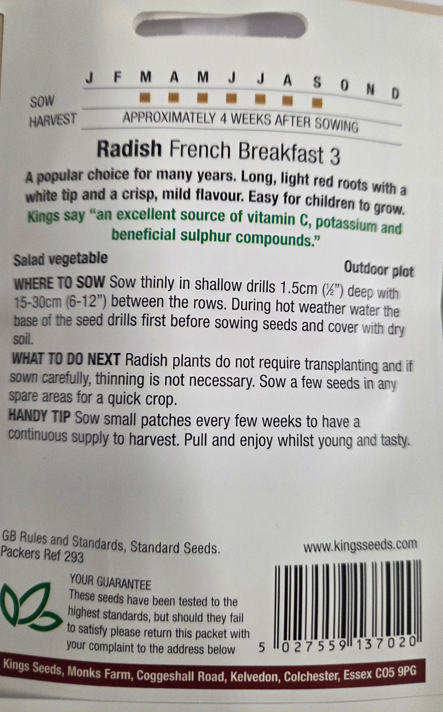 Kings Seeds French Breakfast 3