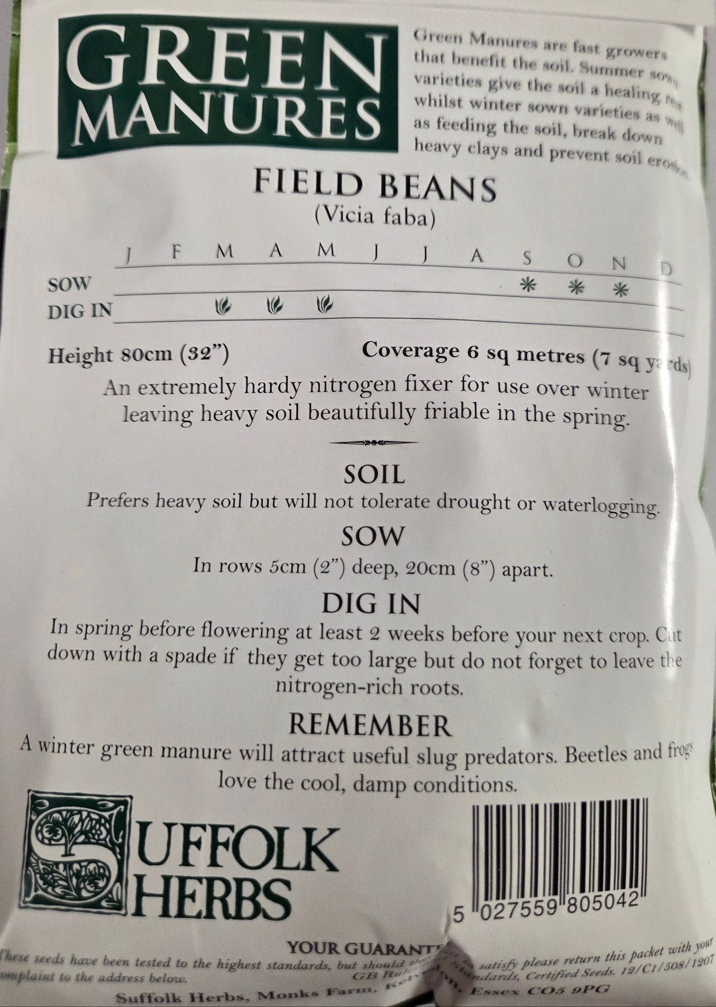 Kings Seeds Green Manure Field Beans