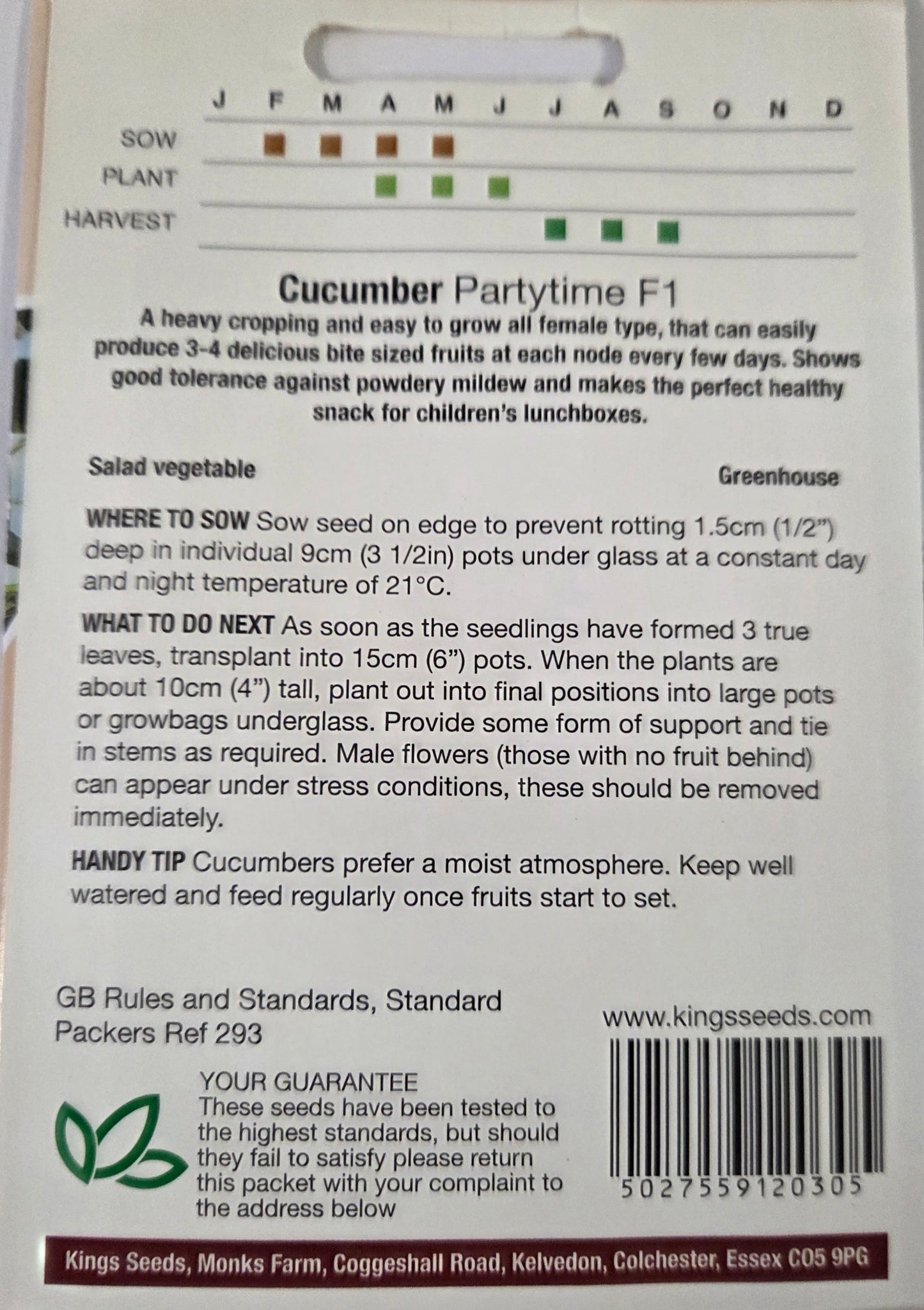 Kings Seeds Cucumber Partytime F1