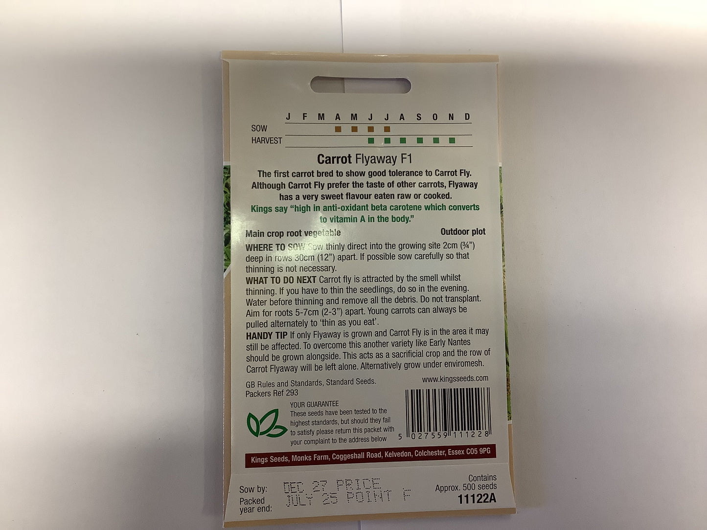 Kings Seeds Carrot Flyaway F1