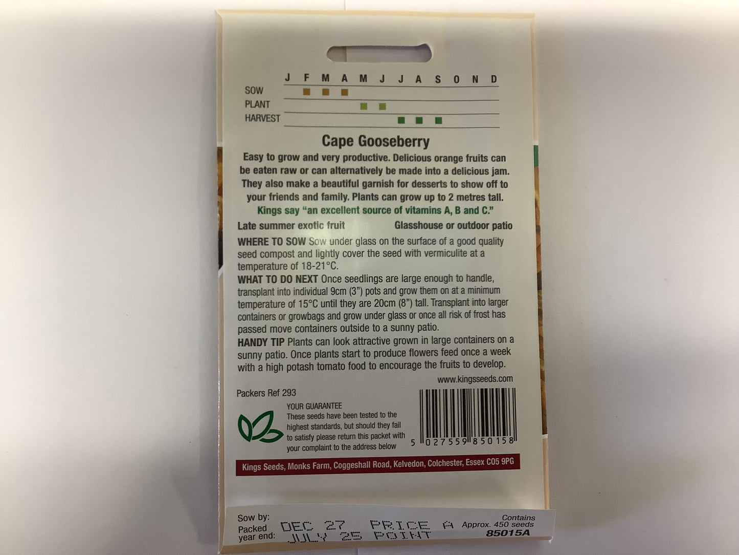 Kings Seeds Cape Gooseberry