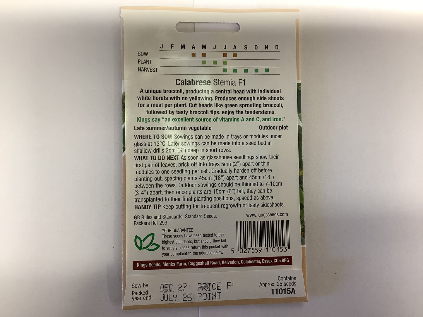 Kings Seeds Calabrese Stemia F1