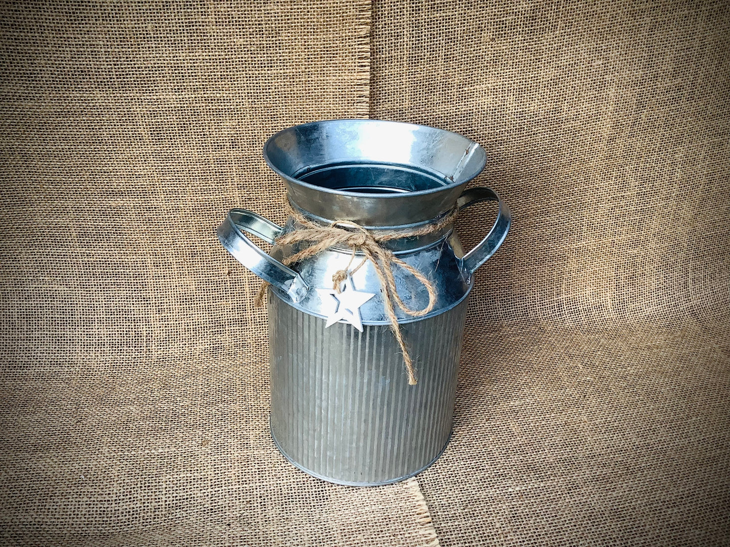 Decorative Star Themed Metal Churn