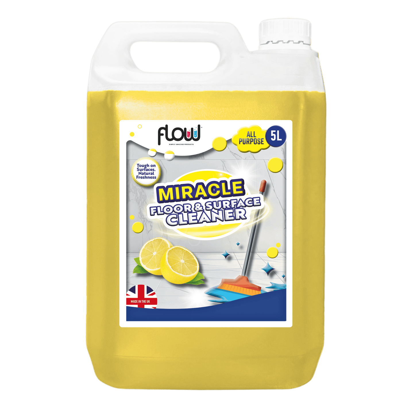 Flow Miracle Floor & Surface Cleaner Lemon 5L