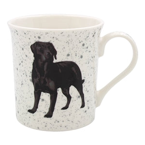 Waggy Tails Black Labrador Fine China Mug