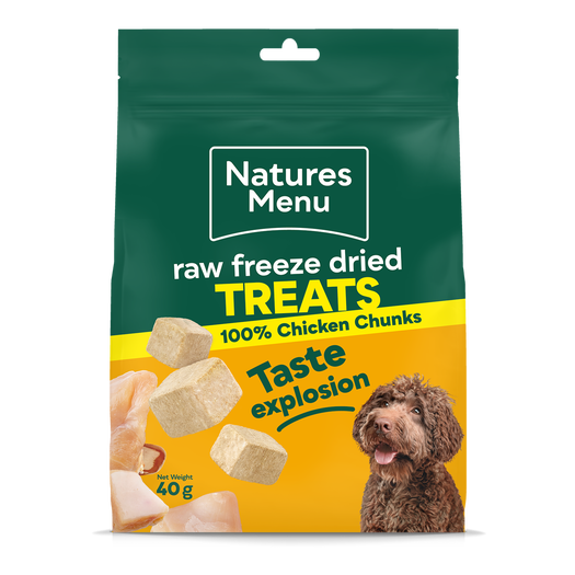 Natures Menu Freeze Dried 100% Chicken Chunks Dog Treats 40g