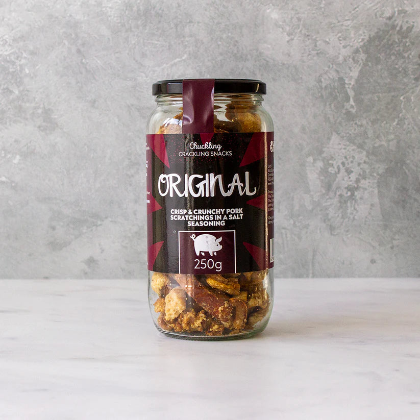 Chuckling Original Pork Scratchings 250g Jar