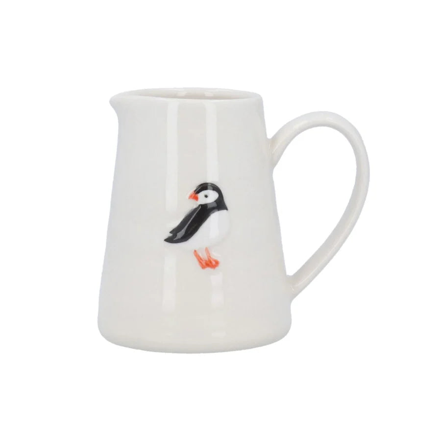 Gisela Graham Puffin Stoneware Mini Jug