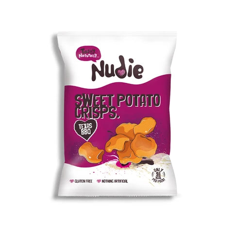 Nudie Sweet Potato Crisps Texas BBQ 20g