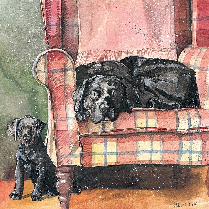 Alex Clark "Sophie & Scarlet" Card (Blank)