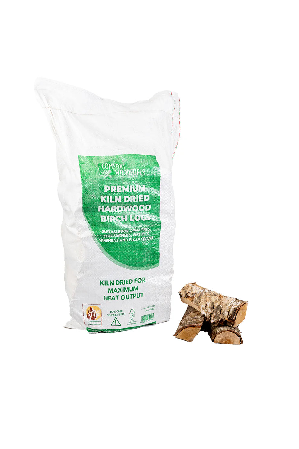 Comfort Wood Fuels Kiln Dried Birch Logs Large 60L