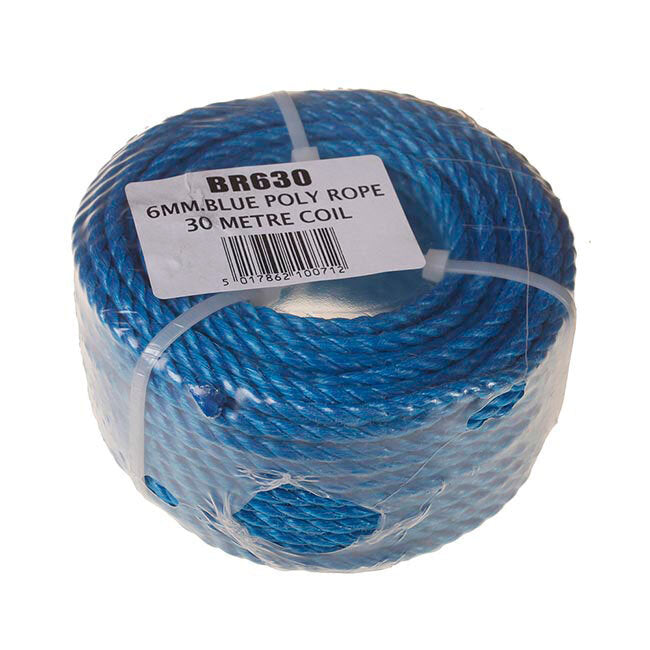 Gladiator 6mm Blue Polypropylene Rope 30m