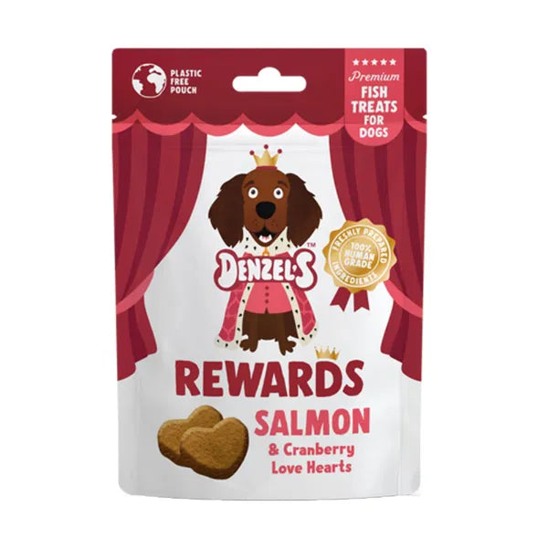 Denzels Fish Rewards Salmon & Cranberry Love Hearts 70g