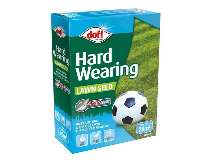 Doff Hardwearing Lawn Seed With Pro Coat 500g