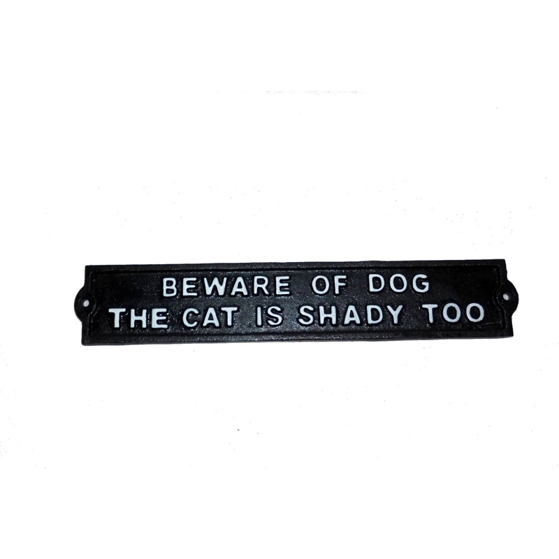 Cast Iron Dog & Cat Sign