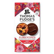 Thomas Fudge Dark Choc Florentines 114g