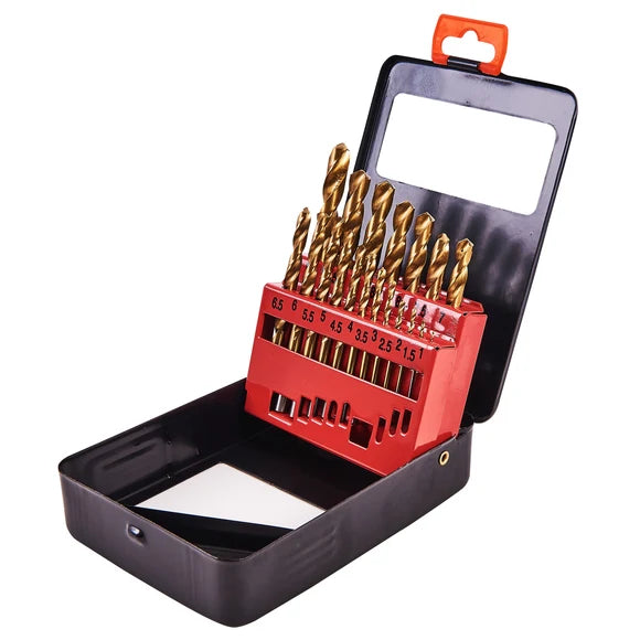 Amtech Titanium Coated Drill Bit Set 19pcs