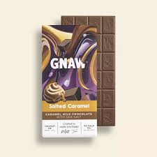 Gnaw Salted Caramel & Peanut Milk Chocolate Bar 80g