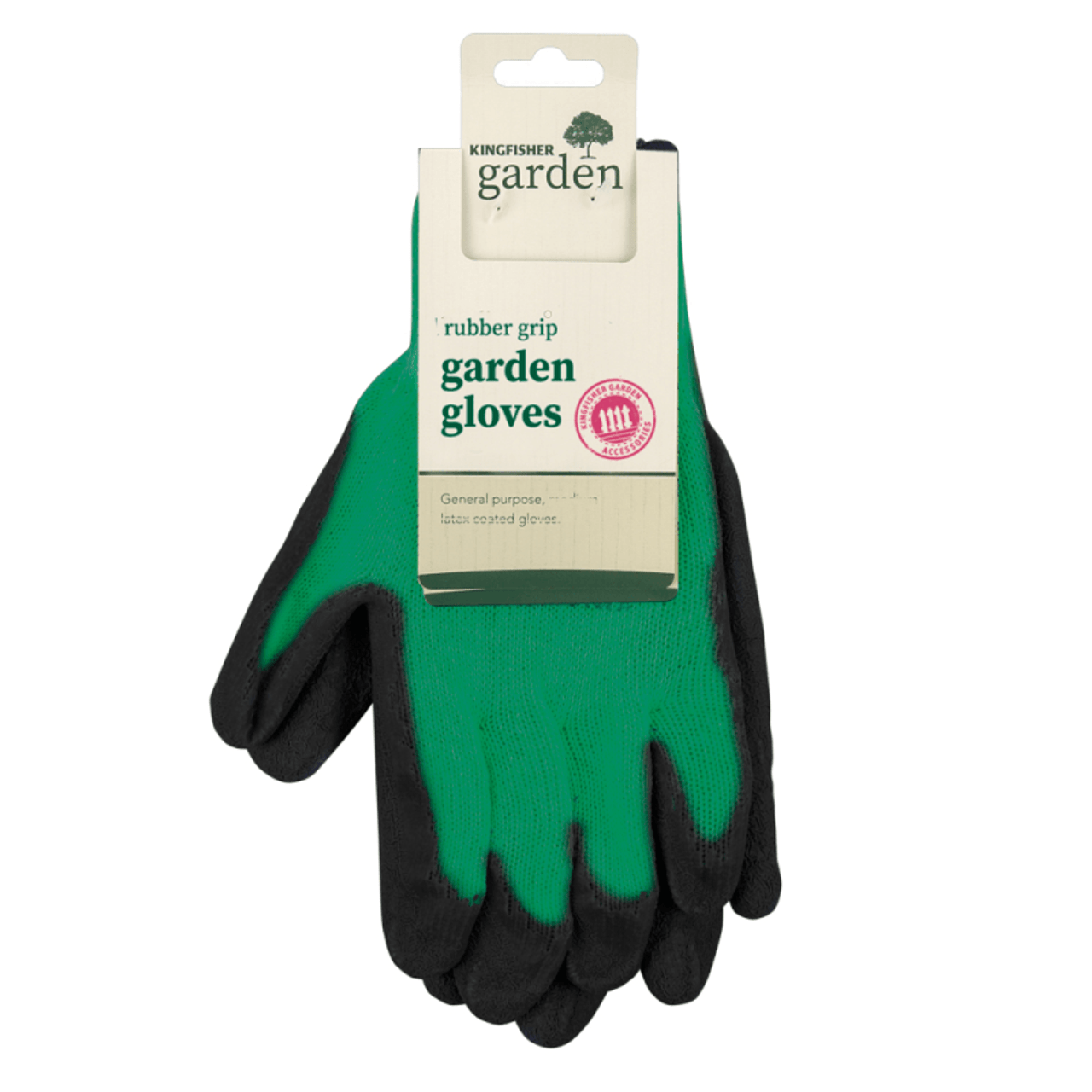Kingfisher Rubber Grip Gardening Gloves Medium