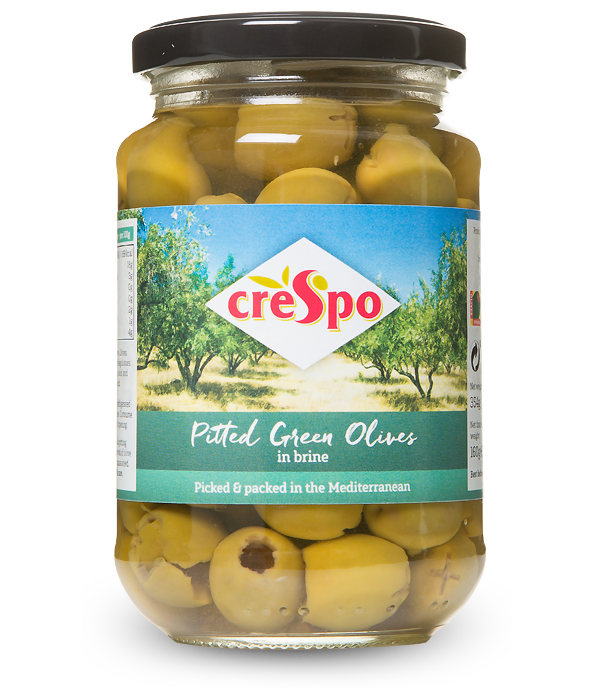 Crespo Pitted Green Olives 354g