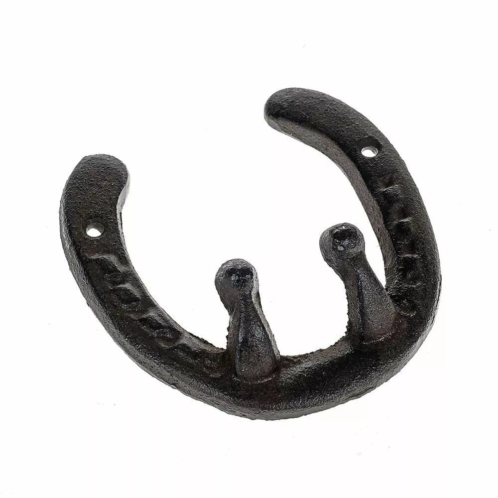 Cast Iron Horseshoe Hooks 12cm