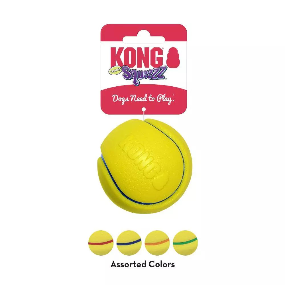 Kong Squeezz Squeak Tennis Ball x2