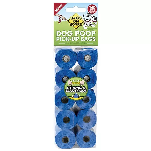 Bags On Board Dog Poop Bags 10 Rolls Blue
