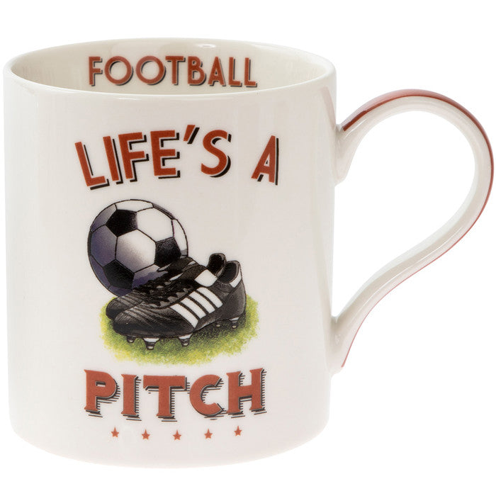 Football “Lifes A Pitch” Fine China Mug