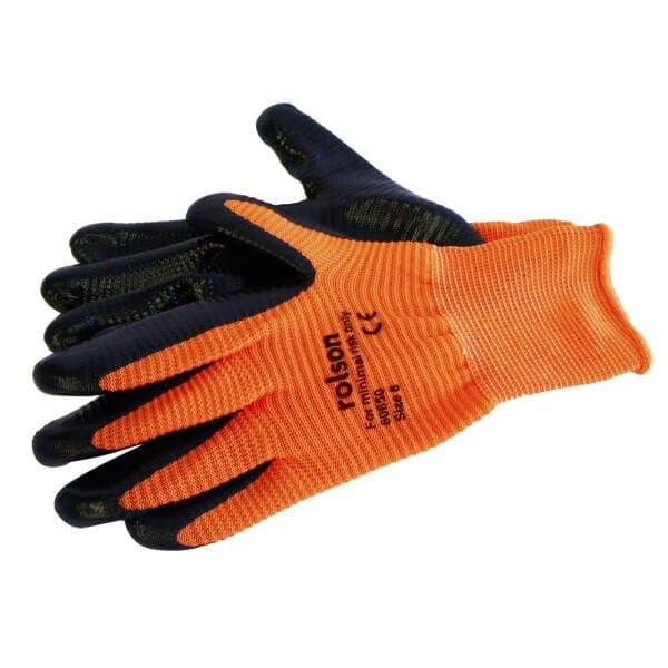 Rolson Textured Nitrile Coated Work Gloves L Size