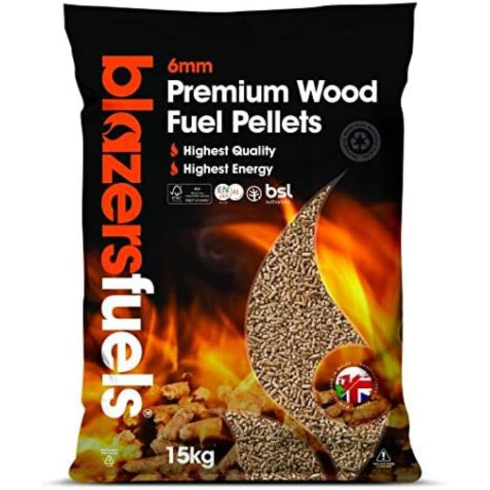 Blazers Fuels 6mm Premium Wood Fuel Pellets 15kg