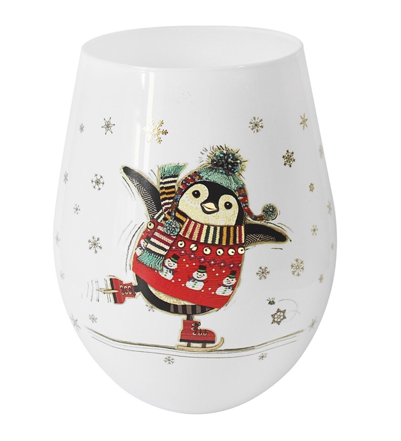 Stemless Christmas Glass