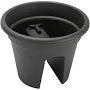 Flower Bridge 28cm Plastic Pot Anthracite