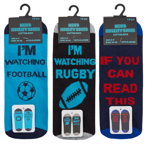 Unisex Slogan Novelty Socks Size 6-11 UK