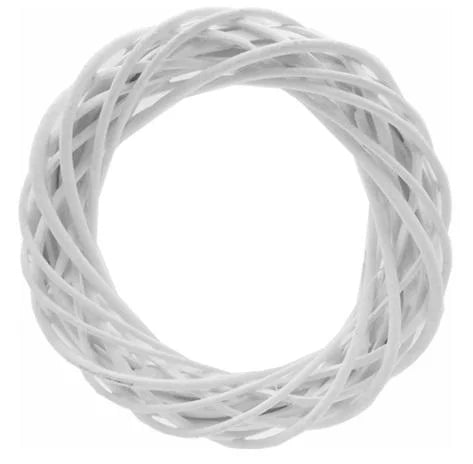 White Wicker Wreath Approx 40cm