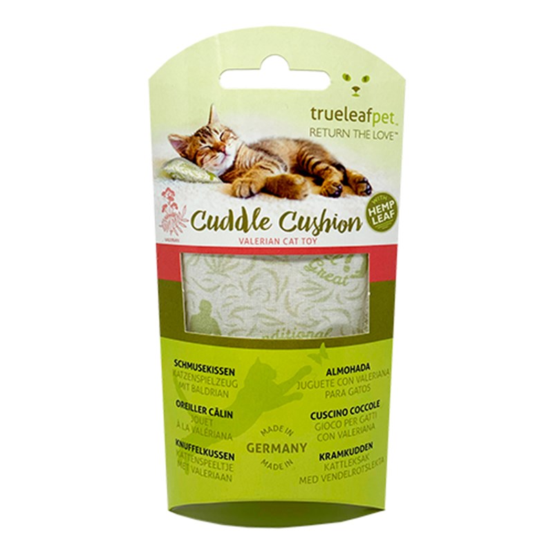 True Leaf Valerian Cat Toy Cuddle Cushion