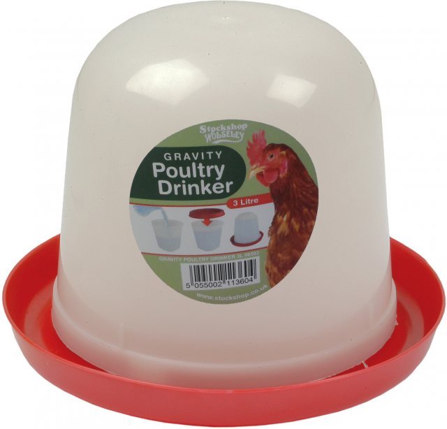 Stockshop, Gravity Poultry Drinker 3Ltr