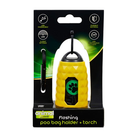 Animal Instincts Flashing Poo Bag Holder & Torch