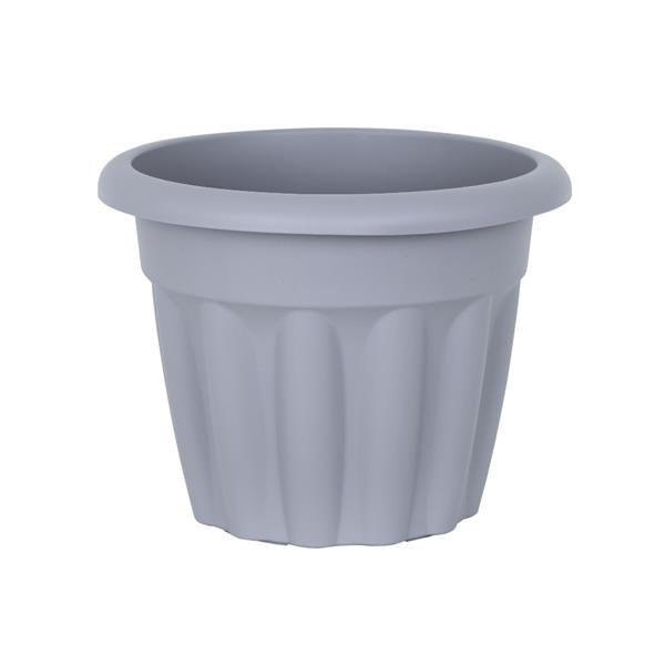 Vista, 25cm Round Planter-Grey