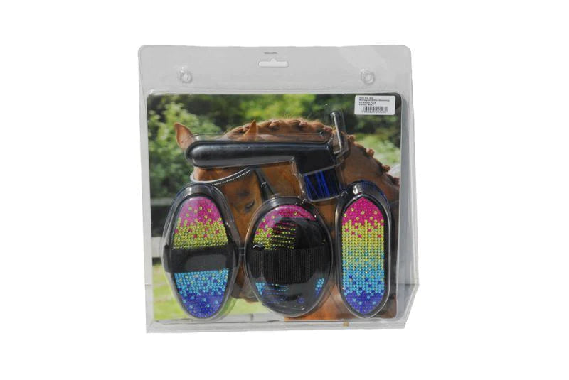 Rhinegold, Glitter Grooming Kit-Black