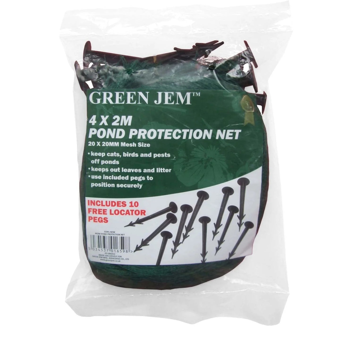 Green Jem 4x 2m Pond Protection Net