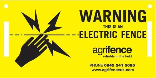 Agrifence, Electric Fencing Warning Sign