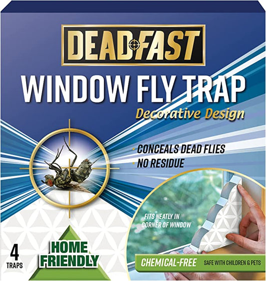 Dead Fast, Decorative Design Window Fly Trap 4pk